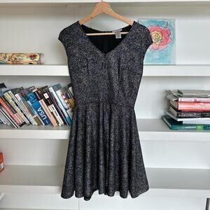 Black and silvermetallic glittery dress